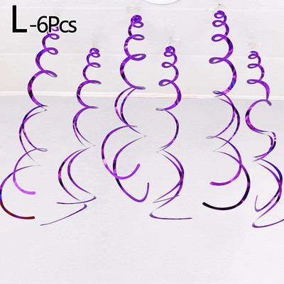 6 bucăți colorat spirală pandantiv tavan agățat ghirlanda PVC vârtej banner pentru nunta, petrecere de aniversare, acasă, sufragerie decor