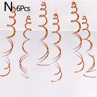 6 bucăți colorat spirală pandantiv tavan agățat ghirlanda PVC vârtej banner pentru nunta, petrecere de aniversare, acasă, sufragerie decor