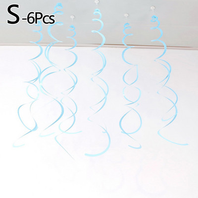 6 bucăți colorat spirală pandantiv tavan agățat ghirlanda PVC vârtej banner pentru nunta, petrecere de aniversare, acasă, sufragerie decor