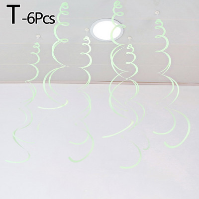 6 bucăți colorat spirală pandantiv tavan agățat ghirlanda PVC vârtej banner pentru nunta, petrecere de aniversare, acasă, sufragerie decor