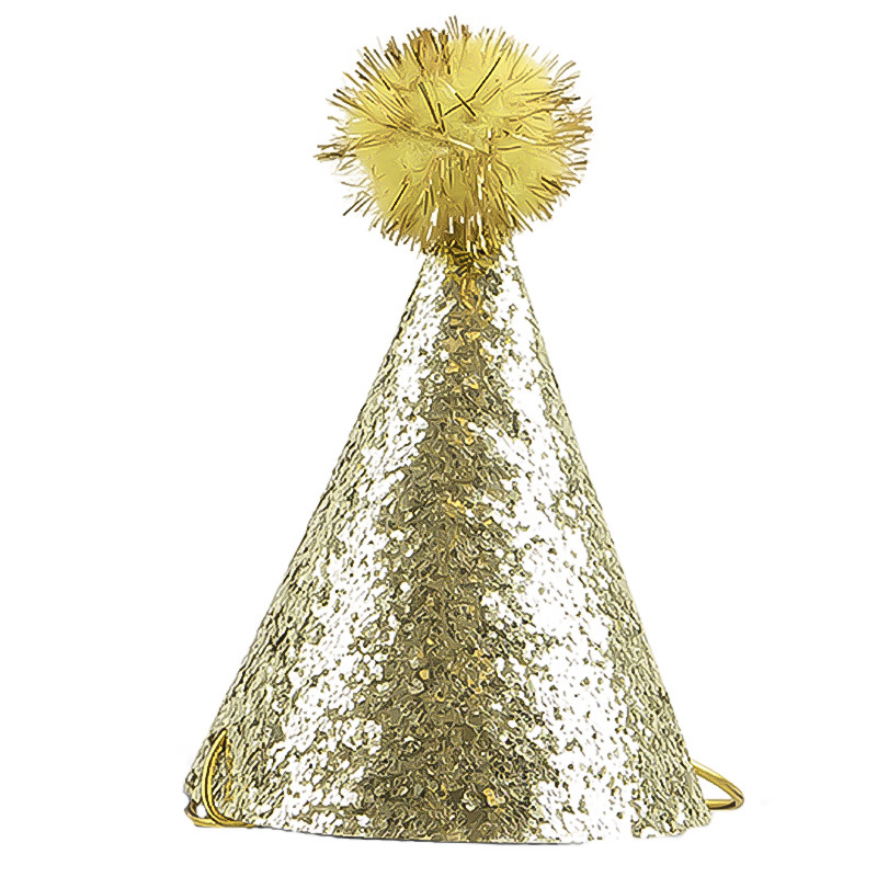 Pălărie de petrecere cu minge neclară pentru petrecere de aniversare Festival Accesorii pentru petrecere de nuntă Red Gold Adulti și copii S00270