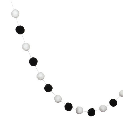 Ghirlandă cu pandantiv cu pompon colorat de 25 m, serie nordică, șin de bile din pâslă, agățată DIY, făcută manual, pentru decorarea casei pentru cameră de copii