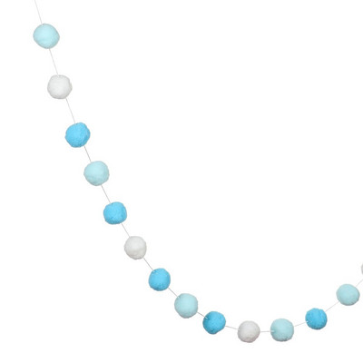 Ghirlandă cu pandantiv cu pompon colorat de 25 m, serie nordică, șin de bile din pâslă, agățată DIY, făcută manual, pentru decorarea casei pentru cameră de copii