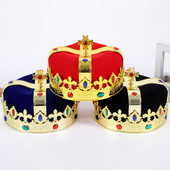 Cosplay Red King Crown Müts akrüülpuurimisega Karneval Tüdruk Printsess Sünnipäevapeo Müts Aksessuaarid Lavaetendus