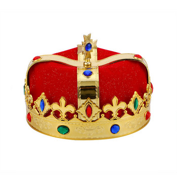Cosplay Red King Crown Καπέλο με ακρυλικό τρυπάνι Carnival Girl Princess Birthday Party Καπέλο Καπέλο Αξεσουάρ Στάδιο Παράσταση
