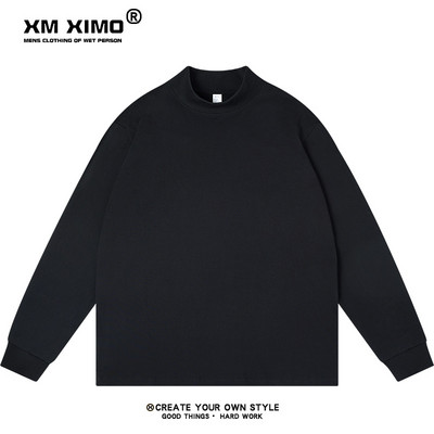 Ανδρική μονόχρωμη μπλούζα με γιακά πόλο