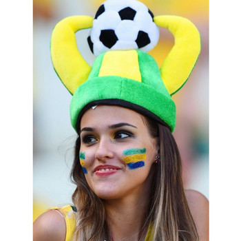Παγκόσμιο Ποδόσφαιρο 2022 Gmae Fans Καπέλα Εθνική σημαία Ποδοσφαίρου Καπέλα για πάρτι Στολή ποδοσφαίρου Unisex Θαυμαστές μαζορέτες εορταστικές προμήθειες