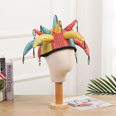 Pălărie de clovn cu paiete curcubeu Pălărie de bufon pentru adulți Accesorii pentru rochie pentru costum de petrecere pentru copii