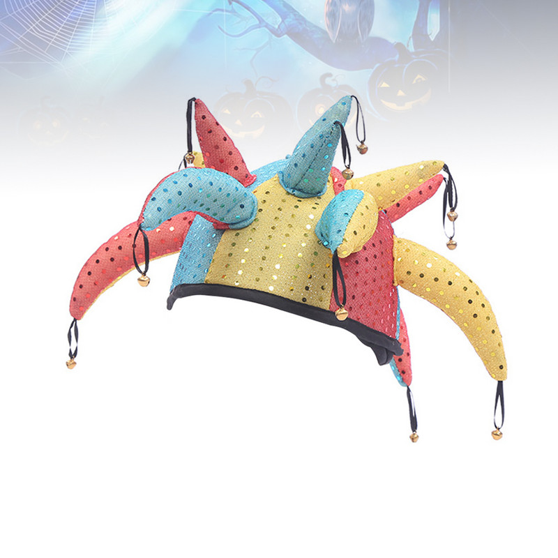 Pălărie de clovn cu paiete curcubeu Pălărie de bufon pentru adulți Accesorii pentru rochie pentru costum de petrecere pentru copii