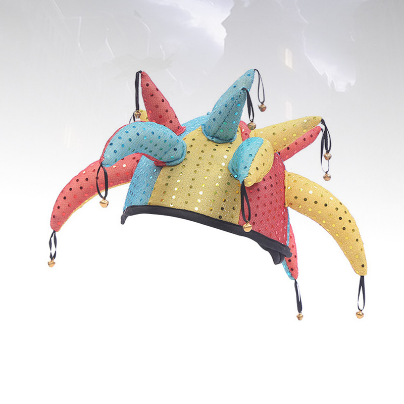 Pălărie de clovn cu paiete curcubeu Pălărie de bufon pentru adulți Accesorii pentru rochie pentru costum de petrecere pentru copii