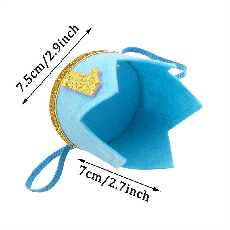 1 buc țesătură nețesă 1 2 3 O petrecere la mulți ani Coroana pentru bebeluși bentiță pălărie pentru ziua de naștere Baby Shower Decor pentru petrecerea 1-a aniversare