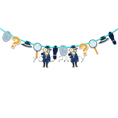 1 komplekt Paberbänneri vimpel lastele Poistele Detektiiv spiooni salaagendi peotarbed, sealhulgas lipud ja nöör