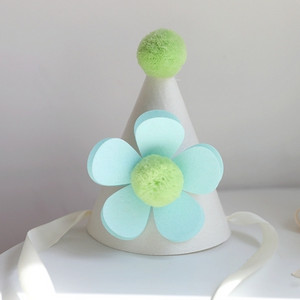 INS Bebeluşă Primul Aniversare Galben Alb Pălărie de petrecere Roz, Verde, Pălărie de zi de naştere, Pălărie Margaretă 1buc