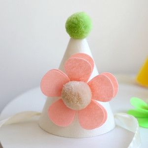 INS Bebeluşă Primul Aniversare Galben Alb Pălărie de petrecere Roz, Verde, Pălărie de zi de naştere, Pălărie Margaretă 1buc