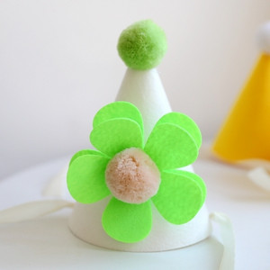 INS Bebeluşă Primul Aniversare Galben Alb Pălărie de petrecere Roz, Verde, Pălărie de zi de naştere, Pălărie Margaretă 1buc