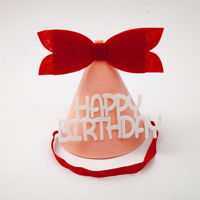 Peomütsid kuningakroon sünnipäevakaunistus sünnipäevaks Felt Colth värvilised lilled sünnipäevatüdruku peomüts smiley peomüts