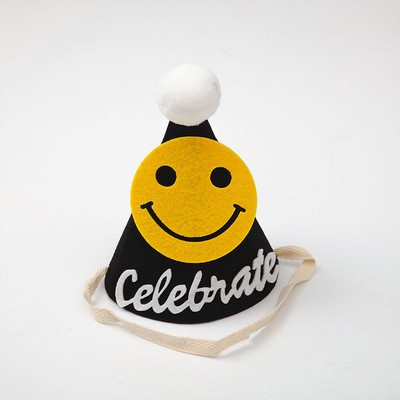 Peomütsid kuningakroon sünnipäevakaunistus sünnipäevaks Felt Colth värvilised lilled sünnipäevatüdruku peomüts smiley peomüts