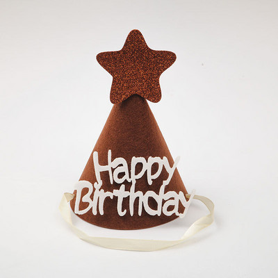 Peomütsid kuningakroon sünnipäevakaunistus sünnipäevaks Felt Colth värvilised lilled sünnipäevatüdruku peomüts smiley peomüts