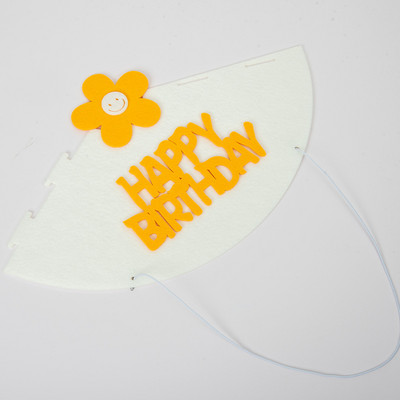 Peomütsid kuningakroon sünnipäevakaunistus sünnipäevaks Felt Colth värvilised lilled sünnipäevatüdruku peomüts smiley peomüts