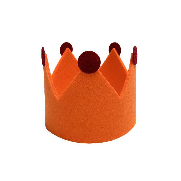 Peomütsid kuningakroon sünnipäevakaunistus sünnipäevaks Felt Colth värvilised lilled sünnipäevatüdruku peomüts smiley peomüts