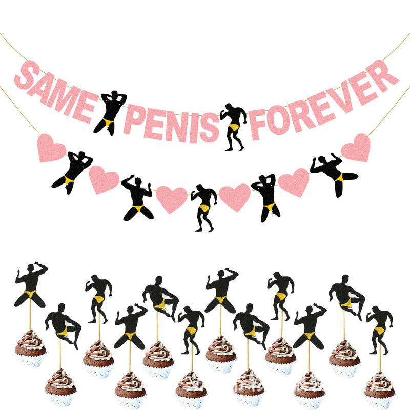 Aur Rose Gold ACELAȘI PENIS PENTRU TOTDEAUNA Găina Burlaci Petrecere Nunta Decoratiuni