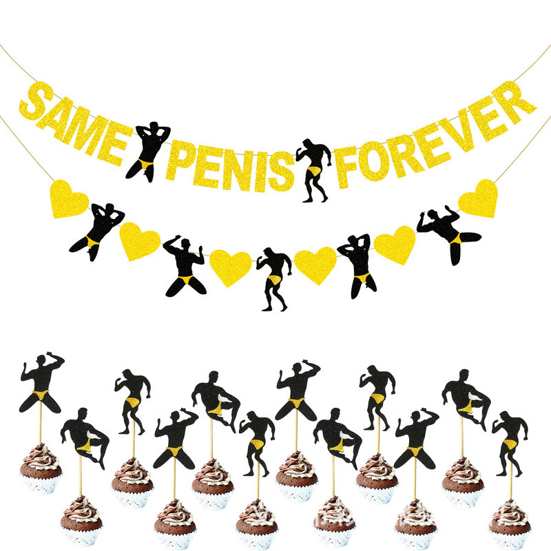 Aur Rose Gold ACELAȘI PENIS PENTRU TOTDEAUNA Găina Burlaci Petrecere Nunta Decoratiuni