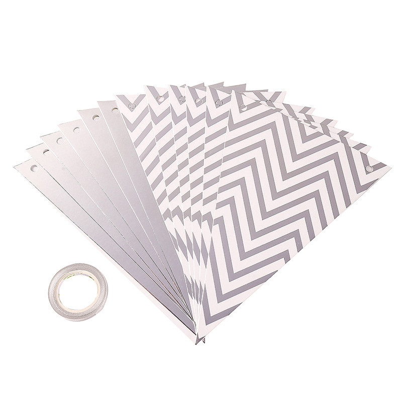 Bronzing fanion val trage steag nuntă petrecere de naștere decorare bunting atmosferă de vacanță auriu argintiu pulbere banner albastru