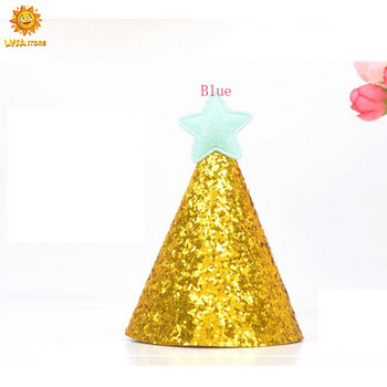 Αδιάβροχο συμπαγές αντιεξώθηση χωρίς παραμόρφωση Γυαλιστερό χρυσό καπέλο γενεθλίων Star Mini DIY Κορεάτικο καπέλο Bright Golden Party Hearheading