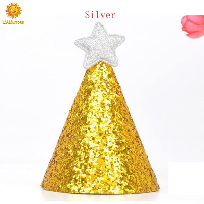 Rezistent la apă, solid, anti-extruziune, fără deformare, auriu strălucitor, pălărie de ziua de naștere, mini șapcă coreeană, bricolaj, pălărie pentru petrecere, auriu strălucitor