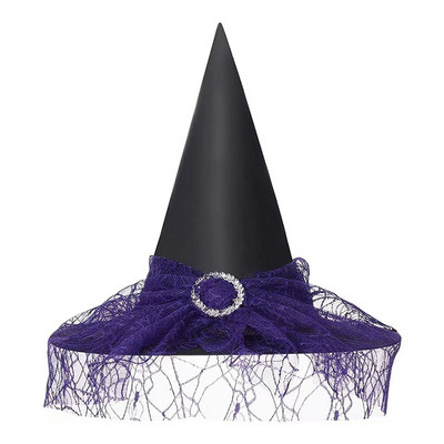 1 ΤΕΜ. Αξεσουάρ κοστούμι για πάρτι με καπέλο μάγισσας Halloween για κορίτσια