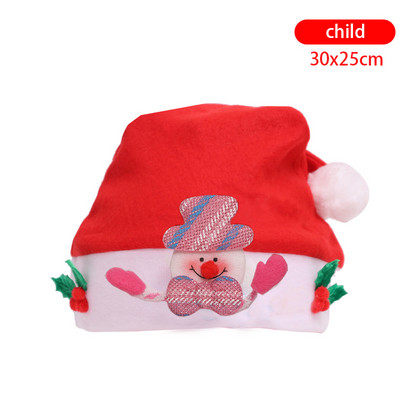 Χριστουγεννιάτικη διακόσμηση Χριστουγεννιάτικο καπέλο για ενήλικο παιδί καπέλο δώρο Χριστουγεννιάτικο καπέλο διακόσμησης πάρτι παιδικό καπέλο κινουμένων σχεδίων καπέλο ηλικιωμένου χιονάνθρωπου
