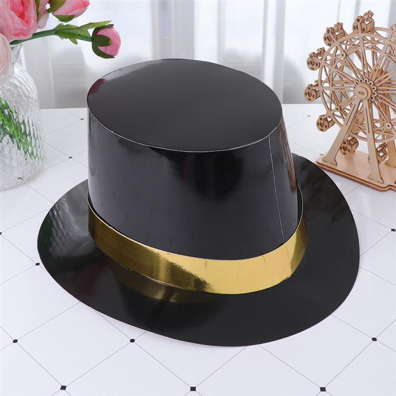 3/6 buc. Scrisoare de An Nou Fericit Pălării de hârtie Tophat Decoratiuni creative pentru toaletă Favoruri de petrecere pentru pălărie Cosplay Anul Nou 2023