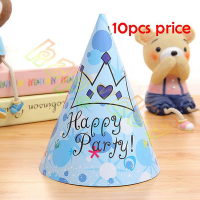 10 tk beebi laps printsessi sünnipäevamüts chlid 1. kaunistus paberkork multikas muster festivali kroon sünnipäevamüts 16 cm