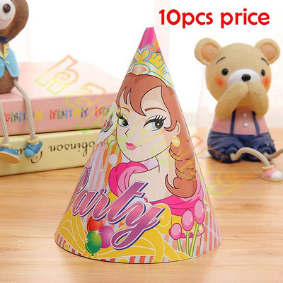 10 tk beebi laps printsessi sünnipäevamüts chlid 1. kaunistus paberkork multikas muster festivali kroon sünnipäevamüts 16 cm