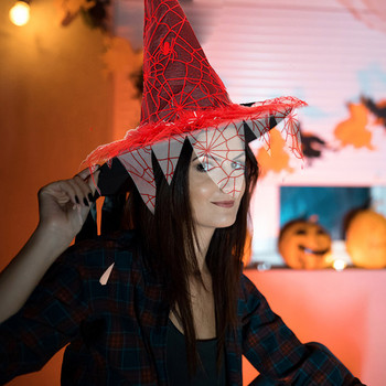 Шапка на вещица Декорации за Хелоуин Хелоуин Шапка на магьосник Аксесоари за костюми Аксесоари за вещици за деца и възрастни Косплей сцена