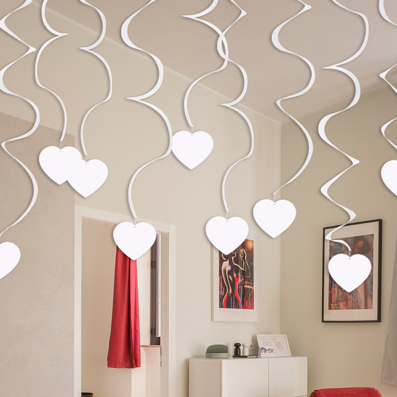 Ziua Îndrăgostiților Îndrăgostiți Inimă Ghirlande în spirală Banner Ziua Îndrăgostiților Fericiți Decor pentru acasă Camere de nuntă Banner Mireasa To Be Favor