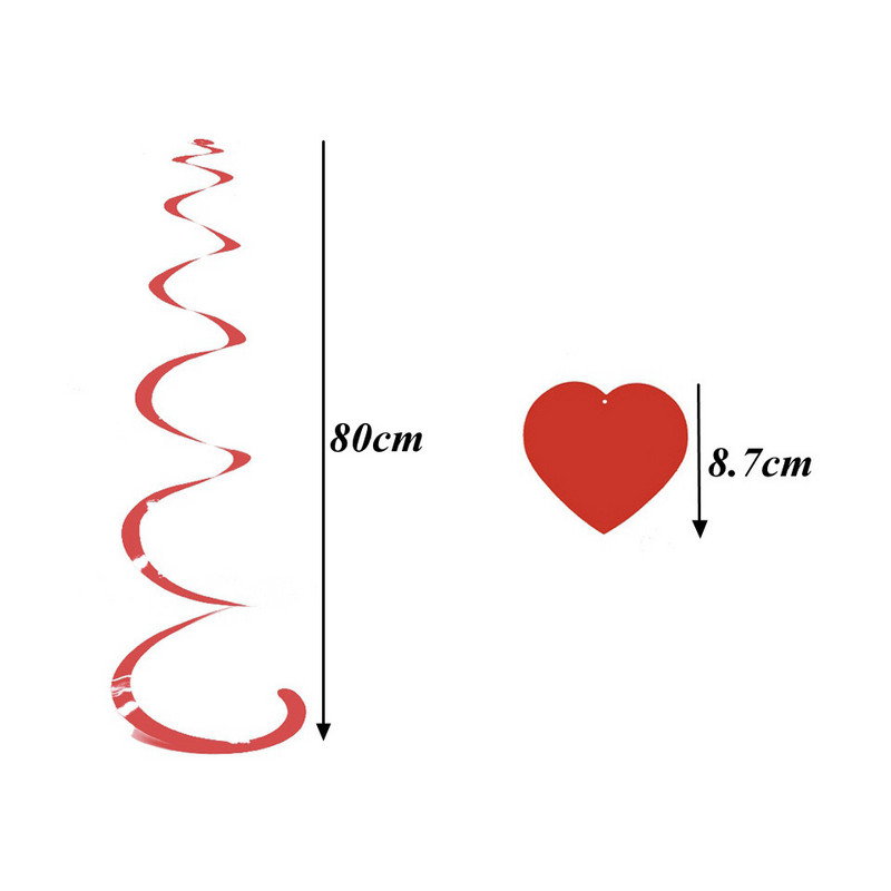 Ziua Îndrăgostiților Îndrăgostiți Inimă Ghirlande în spirală Banner Ziua Îndrăgostiților Fericiți Decor pentru acasă Camere de nuntă Banner Mireasa To Be Favor