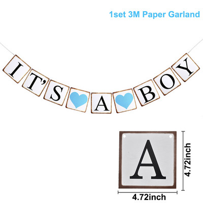1 komplekt ITS A BOY GIRL Peobänner BEBY SHOWER Dekoratsioon Garland Genderl paljastab 1. sünnipäevapeo kodutarbed