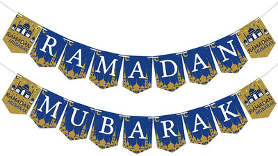 Banner steag Eid Mubarak Decor pentru Ramadan pentru acasă Decor de petrecere islamică musulmană 2023 Ramadan Kareem Eid Al Adha Cadouri DIY