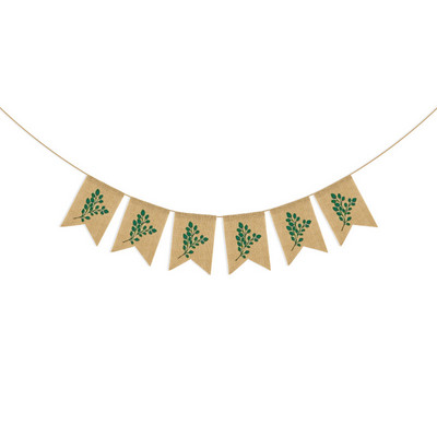 Greenery Olive Oh Baby Burlap Banner Ghirlanda pentru gradina rustica Ferma Baby Shower Neutru de gen Articole pentru decorare pentru petreceri