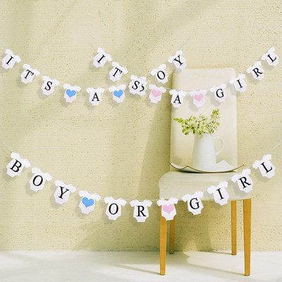 Αγόρι κορίτσι Baby shower Banner Its A Girl Boy bunting γιρλάντα Rustic Chic Party Κρεμαστό στολισμό Φύλου Αποκάλυψης Φύλου Χάρτινα φωτογραφικά στηρίγματα