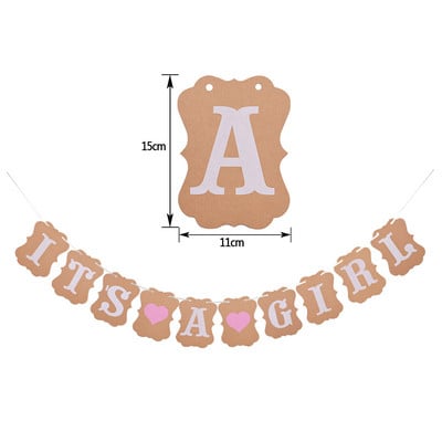 Dječak Djevojčica Banner za tuširanje djeteta To je djevojčica dječak vijenac od strnadice Rustikalni šik party Viseći ukrasi Papirnati rekviziti za fotografije otkrivanja spola