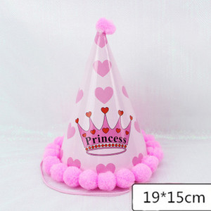 Pălărie pentru petrecere de aniversare pentru copii 10 buc/lot Pălărie cu vârf curcubeu 19*15cm