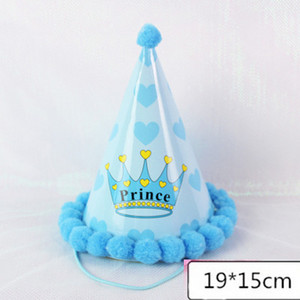 Pălărie pentru petrecere de aniversare pentru copii 10 buc/lot Pălărie cu vârf curcubeu 19*15cm