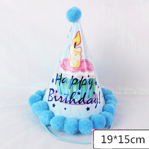 Pălărie pentru petrecere de aniversare pentru copii 10 buc/lot Pălărie cu vârf curcubeu 19*15cm