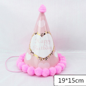 Pălărie pentru petrecere de aniversare pentru copii 10 buc/lot Pălărie cu vârf curcubeu 19*15cm