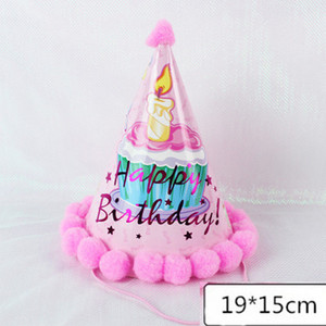 Pălărie pentru petrecere de aniversare pentru copii 10 buc/lot Pălărie cu vârf curcubeu 19*15cm