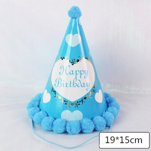 Pălărie pentru petrecere de aniversare pentru copii 10 buc/lot Pălărie cu vârf curcubeu 19*15cm