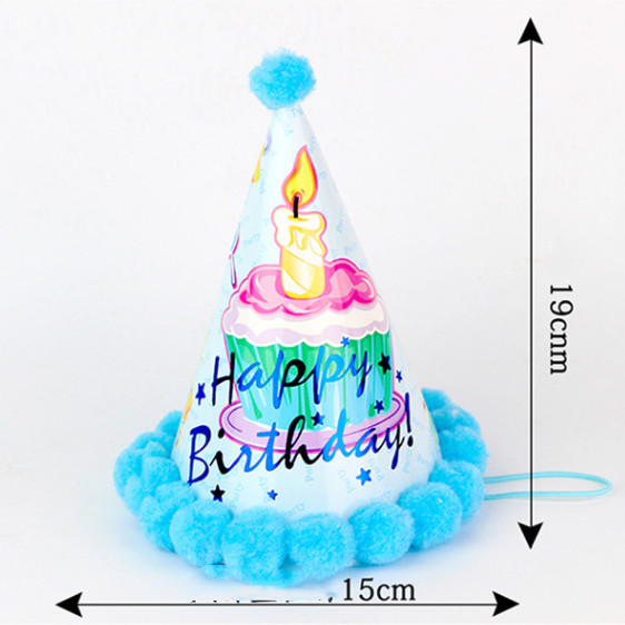 Pălărie pentru petrecere de aniversare pentru copii 10 buc/lot Pălărie cu vârf curcubeu 19*15cm