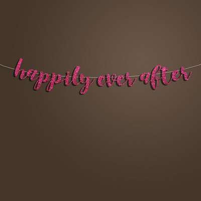 Banner Happily Ever After, fundal pentru semne de decorare pentru copii prințesă pentru fetiță, decorațiuni pentru petreceri cu basme pentru copii